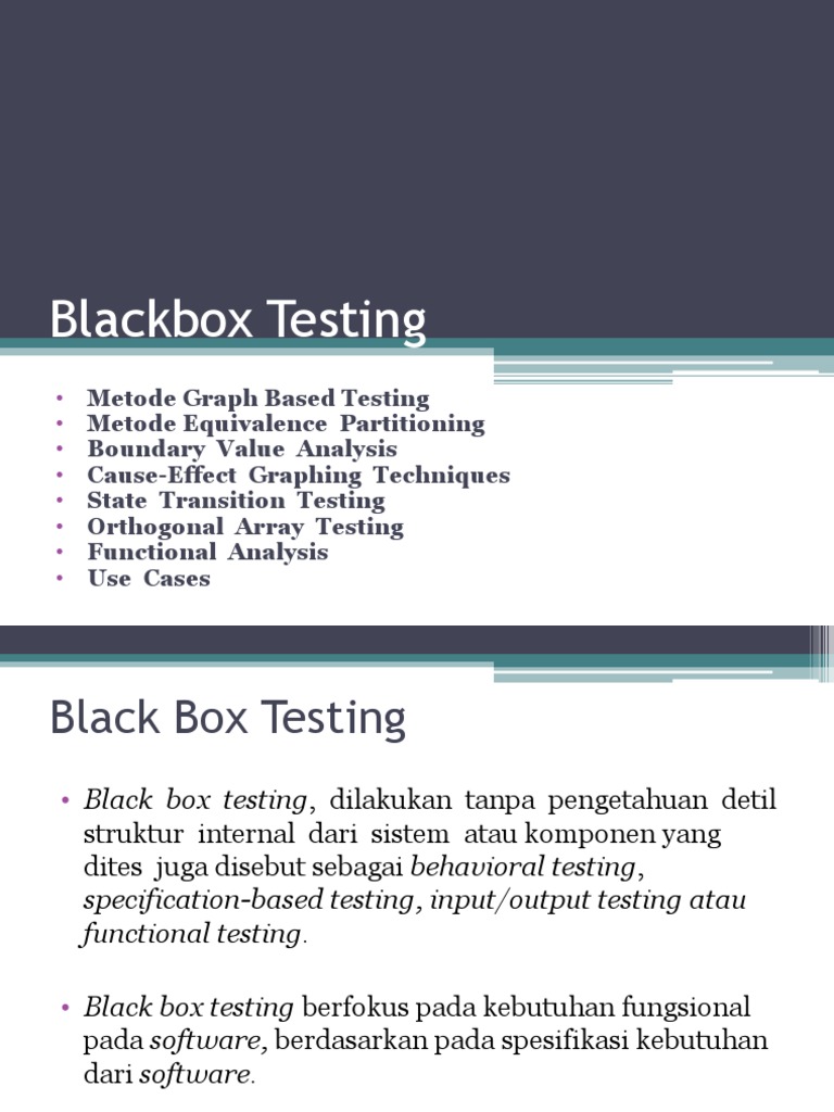 Metode Graph Based dalam Blackbox Testing | PDF | Metode & Bahan Ajar
