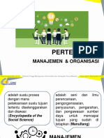 Pertemuan 3: Manajemen & Organisasi