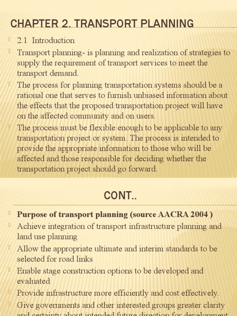 CH 2 Transport Planning | PDF | Sampling (Statistics) | Choice