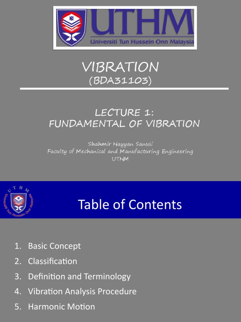 Fundamentals of Vibration Analysis | PDF | Physical Phenomena | Force