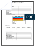 Material Safety Data Sheet: 1. Product Information