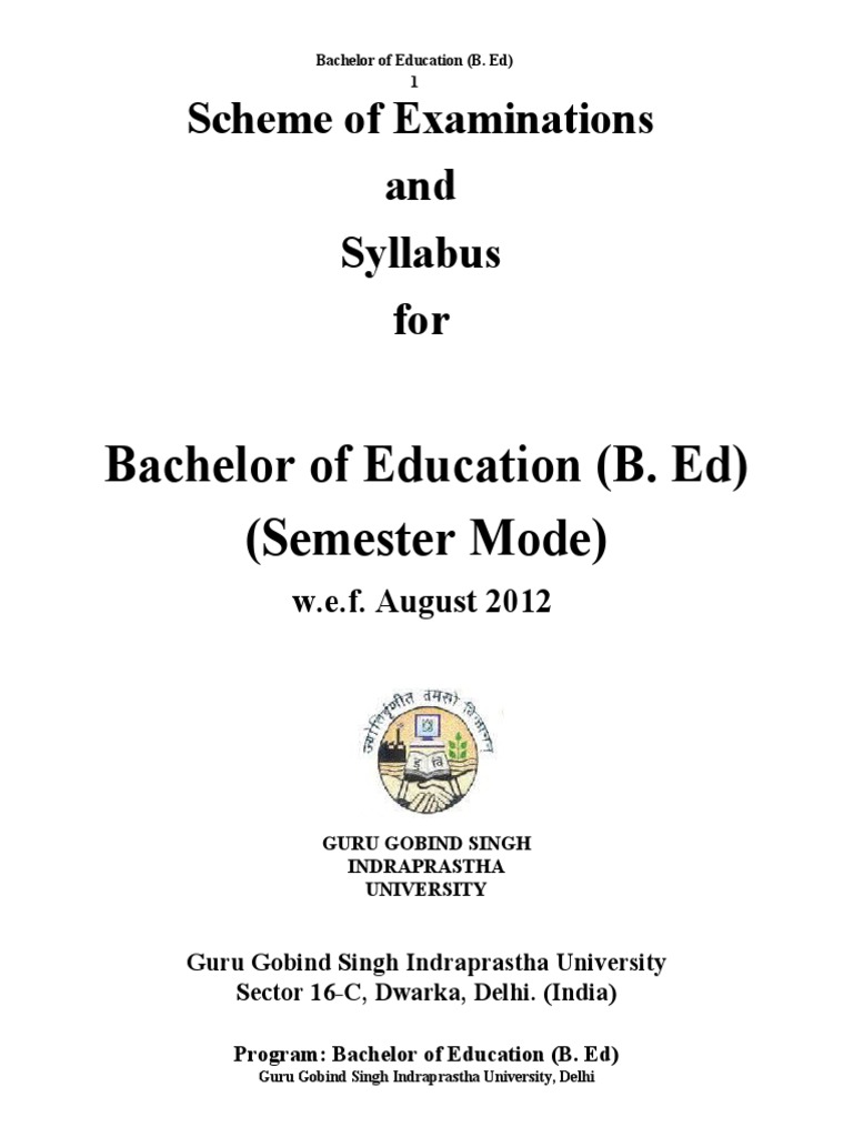 Curriculum B Ed | PDF | Language Education | Educational Psychology