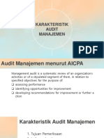 Karakteristik Audit Manajemen