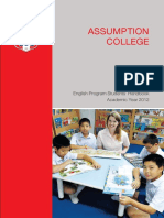 Assumption College: English Program Students' Handbook Academic Year 2012
