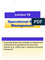 Lecture 16 - Operational Risk Management