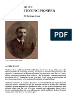 Alfred Wolff Air Conditioning Pioneer: by Brian Roberts, CIBSE Heritage Group
