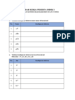 LKPD Konfigurasi Elektron Unsur PDF