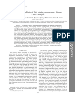 Physiological Effects of Diet Mixing On Consumer Fitness: A Meta-Analysis