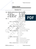 Factorising Polynomial Expressions