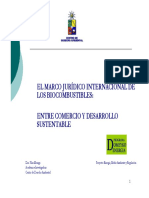 El Marco Juridico Internacional de Los Biocombustibles Entre Comercio y Desarrollo Sustentable Dra Pilar Moraga PDF