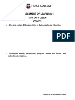 SLP 1 - Unit 1 - Lesson 1 - Activity 1 (Assessment of Learning 1)