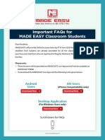 Important Faqs For Made Easy Classroom Students: Android Users Ios Users