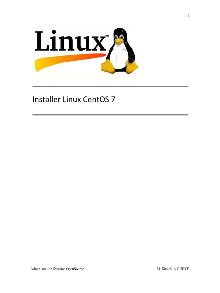 Installer CentOS 7 : Guide Complet | PDF