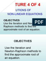 Lecture 4 of 4: 7.2 Solutions of Non-Linear Equations