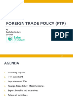Foreign Trade Policy (FTP) : by Sudhakar Kasture Director