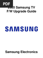 2020 Samsung TV F/W Upgrade Guide