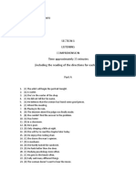 Section 1 Listening Comprehension Time Approximately 35 Minutes (Including The Reading of The Directions For Each Part)