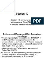 Section 10: Section 10: Environmental Management Plan (EMP) : Contents and Requirements