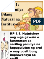 Modyul 1 Ang Pamilya Bilang Isang Natural Na Institusyon