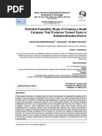 Potential Feasibility Study of Creating A Small Company That Produces Tomato Paste in Ambatondrazaka District