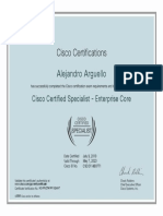 Cisco Certified Specialist - Enterprise Core Certificate PDF