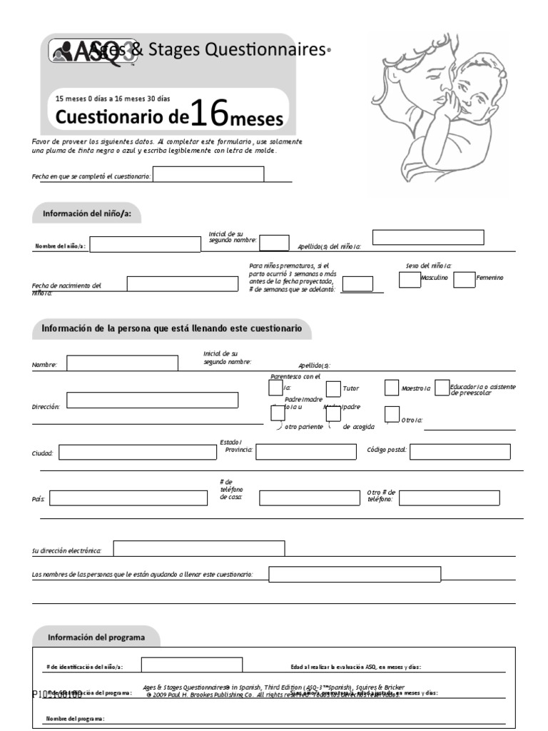 ASQ-3-16-Meses TAREA | PDF