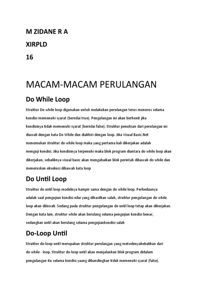 Do While Loop | PDF