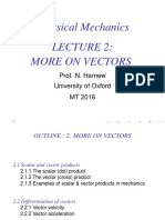 Classical Mechanics Lecture 2 Vectors