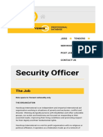 Security Officer: The Job