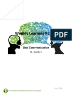 1 Weekly Learning Packet - oral com.docx