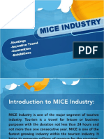 Mice Ind Ustry: - Meetings - Incentiv e Travel - Convent Ion - Exhibitions