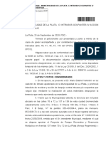 LP - 34109 - 2020 - Municipalidad de La Plata C/ Intrusos Ocupantes S/ Accion de Despojo