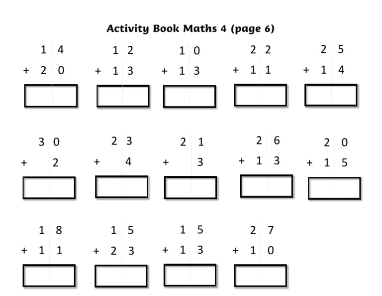 Primary Math Addition Exercises | PDF