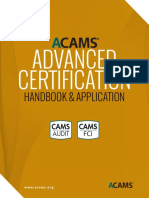 Advanced Certification: Handbook & Application