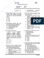 Naskah Soal SBMPTN Saintek 2010 Kode 548 Biologi PDF