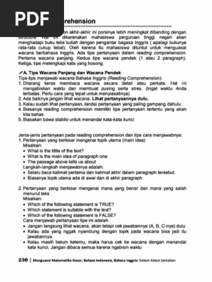 Reading Comprehension