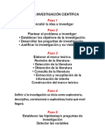 PASOS DE LA INVESTIGACIÓN CIENTÍFICA