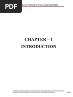 Chapter - 1: A Case Study On "Fortune Cotton & Agro Industries"