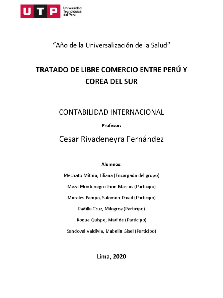 Acuerdo de Libre Comercio Entre El Perú y Corea VF PDF Arancel Perú