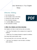 Writing Effective Sentences in Essay