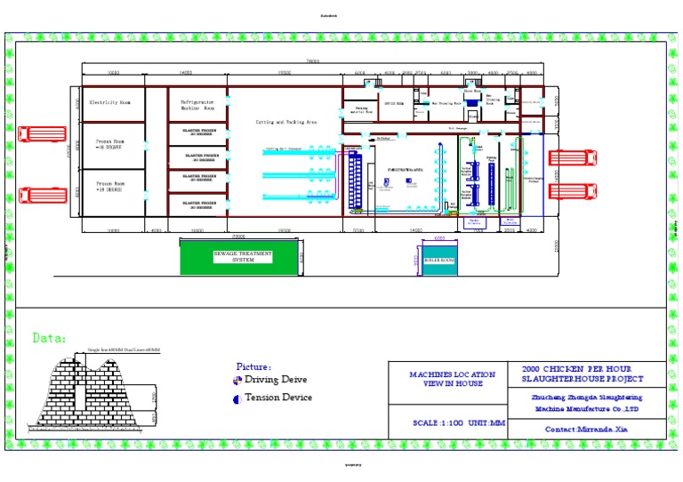2000BPH SLAUGHTERHOUSE LAYOUTModel PDF Nature