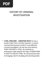 History of Criminal Investigation