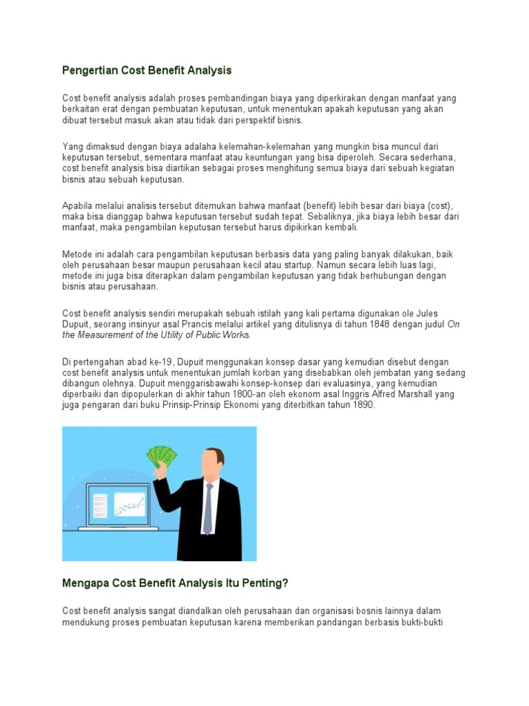 Pengertian dan Pentingnya Cost Benefit Analysis | PDF | Pengelolaan ...