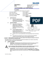 Installation, Operations & Maintenance Manual: Subject: Assembly and Disassembly With Thrust Bearing