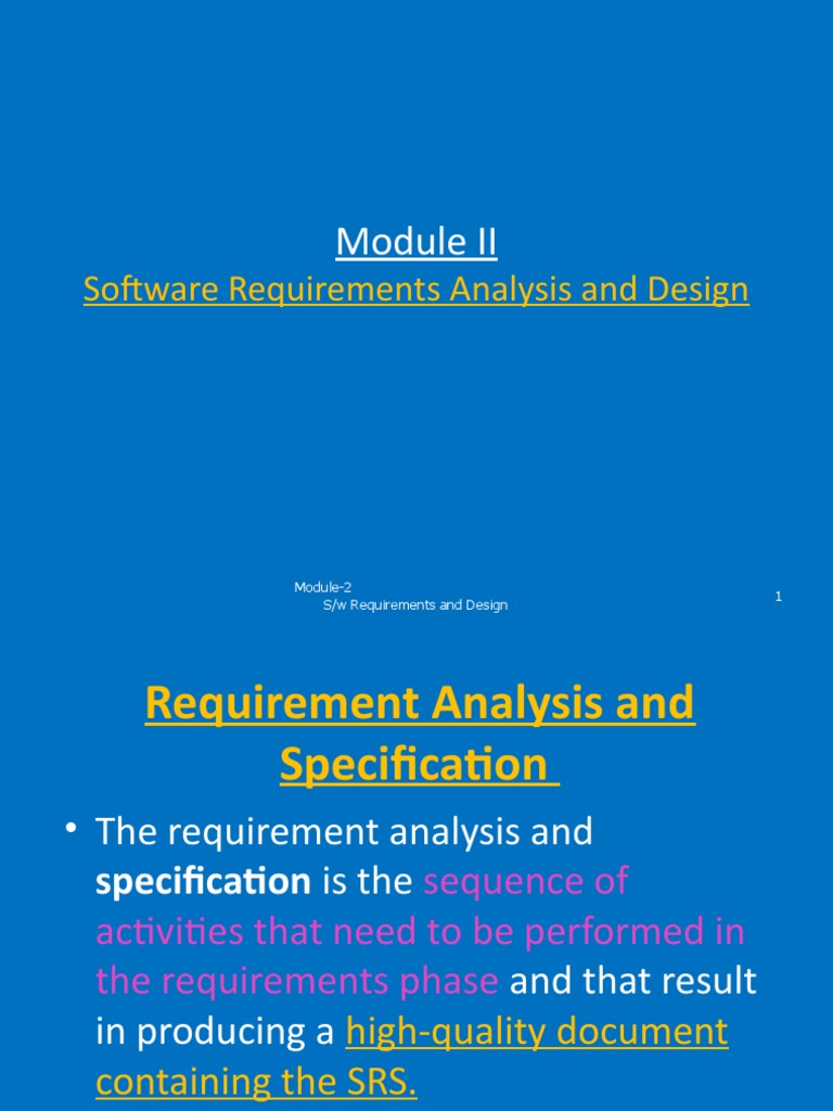 Software Requirements Analysis and Design | PDF | Method (Computer ...