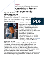 Trade Gloom Drives French and German Economic Divergence