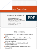 Kalyan Pharma LTD.: Presented by - Group 5