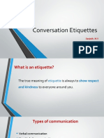 Conversation Etiquettes