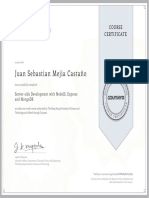 Juan Sebastian Mejia Castaño: Course Certificate