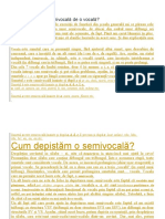 Cum Deosebim o Semivocală de o Vocală